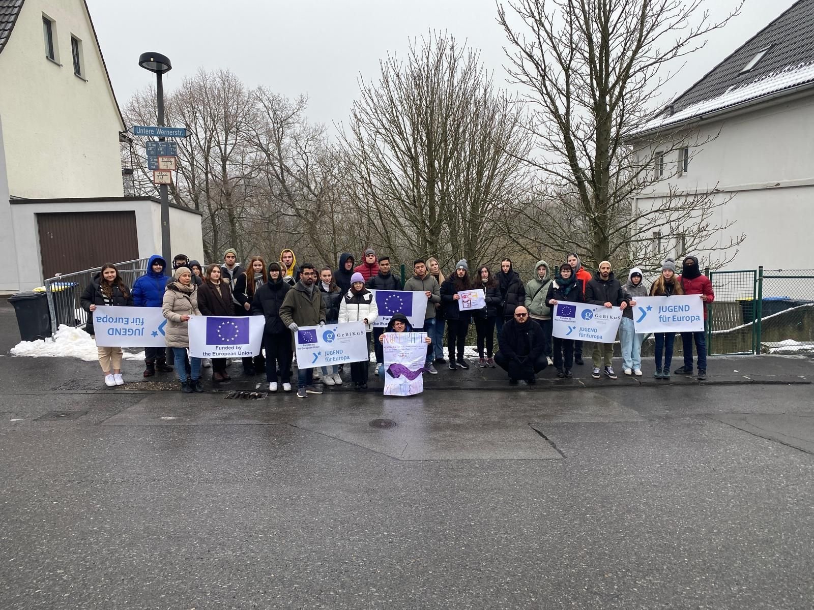 Gruppenaktivität während des Jugendaustauschs